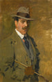 Hunter holding a riding crop - Isaac Israëls — artwork view