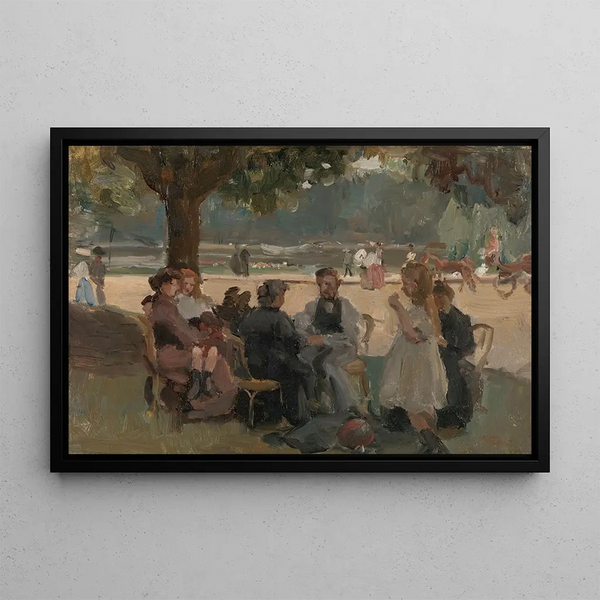 in the Bois de Boulogne near Paris - Isaac Israëls — framed artwork on a wall