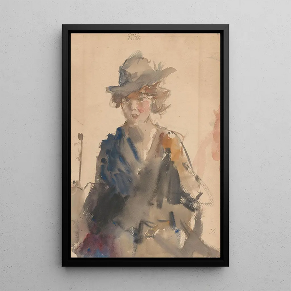 Portrait of a Woman - Isaac Israëls — framed artwork on a wall