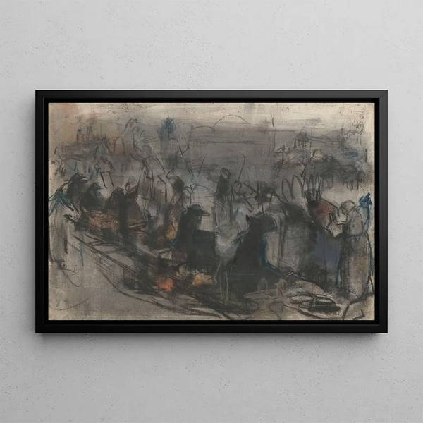 Row of seated people - Isaac Israëls — framed artwork on a wall