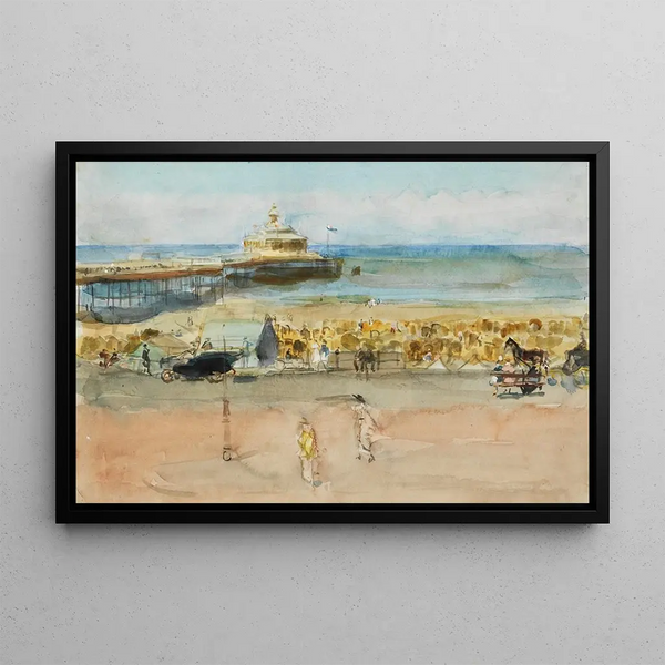 Beach at Scheveningen - Isaac Israëls — framed artwork on a wall