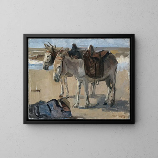 Two Donkeys - Isaac Israëls — framed artwork on a wall