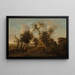 Landscape with Travelers and Horsemen - Isaac Koene — framed artwork on a wall