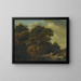 Landscape painting with waterfall - Isaac Koene — framed artwork on a wall