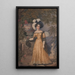 Lady Rowe standing on a terrace with a Jamaican landscape in moonlight - Isaac Mendes Belisario — framed artwork on a wall
