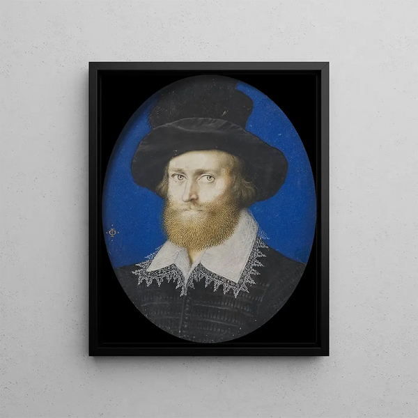 Admiral George Clifford 1558-1605 3rd Earl of Cumberland - Isaac Oliver — framed artwork on a wall