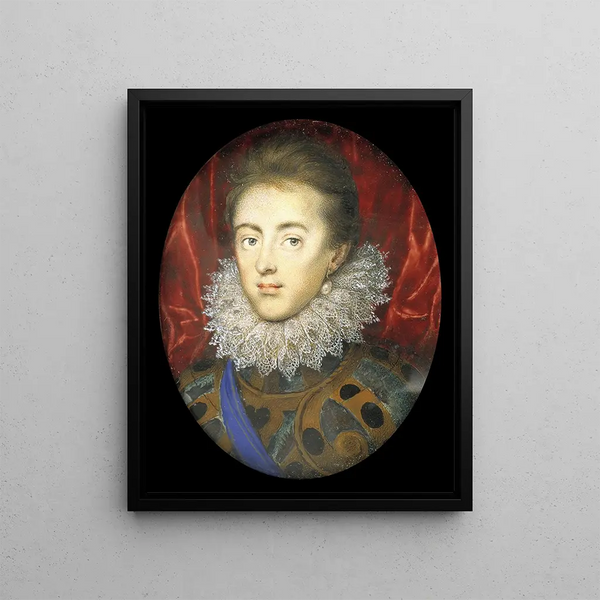 Charles Prince de Galles - Isaac Oliver — framed artwork on a wall