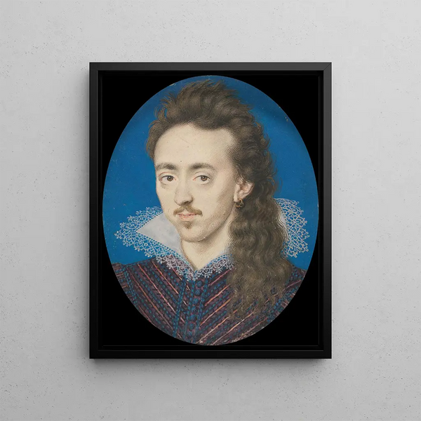 Dudley North, Third Baron North, 1581-1666 - Isaac Oliver — framed artwork on a wall
