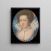 Elisabeth, Queen of Bohemia - Isaac Oliver — framed artwork on a wall