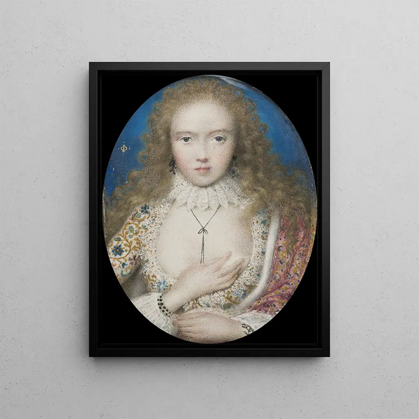 Lady Venetia Anastasia Digby - Isaac Oliver — framed artwork on a wall