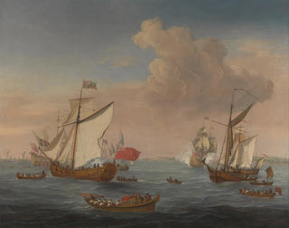 Bateaux dans l'estuaire de la Tamise près de Sheerness - Isaac Sailmaker — artwork view