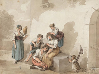 After Pinnelli, group of peasants in front of a house - Isaac Weld — artwork view