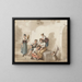 After Pinnelli, group of peasants in front of a house - Isaac Weld — framed artwork on a wall