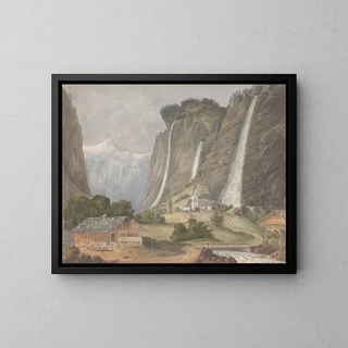 Cascades de Staubbach, Lauterbrunnen, Suisse - Isaac Weld — framed artwork on a wall