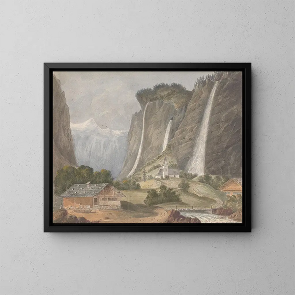Cascades de Staubbach, Lauterbrunnen, Suisse - Isaac Weld — framed artwork on a wall