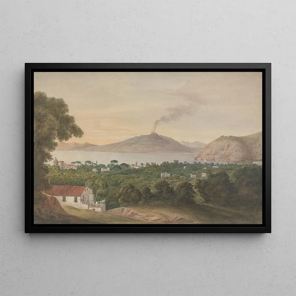 Le Vésuve à travers la baie de Naples - Isaac Weld — framed artwork on a wall