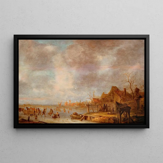 Isaac van Ostade - A winters day outside Haarlem.webp