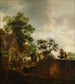 Voyageurs faisant halte dans une auberge - Isaac van Ostade — artwork view