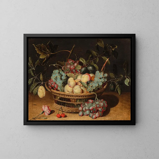 Nature morte avec des raisins - Isaak Soreau — framed artwork on a wall