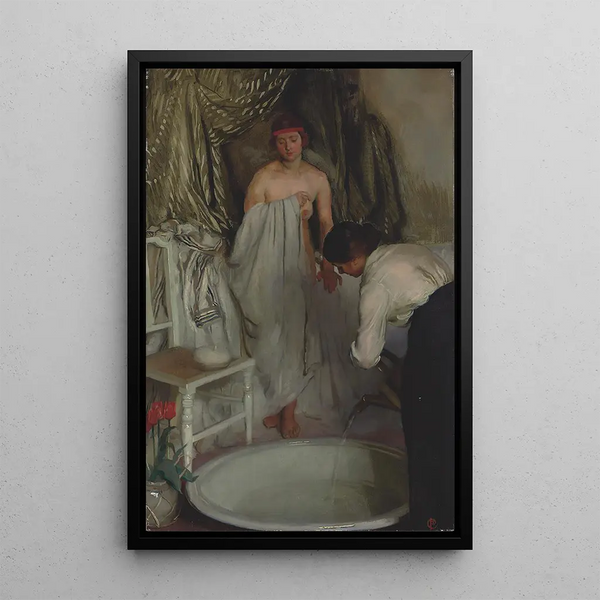 The Bath - Isabel Codrington — framed artwork on a wall