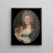 Portrait painting of presumed Rosalie Dugazon 1755-1821 singer - Isabelle Pinson — framed artwork on a wall
