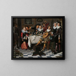 Joyful Company - Isack Elyas — framed artwork on a wall