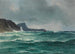 Northern coast with sailboat painting - Isak Elias Refsnaes — artwork view