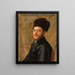 Man with a Fur Hat - Isidor Kaufmann — framed artwork on a wall