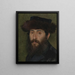 Portrait of a man with streimel - Isidor Kaufmann — framed artwork on a wall