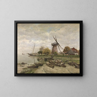 L'Escaut à Mariekerke - Isidore Meyers — framed artwork on a wall