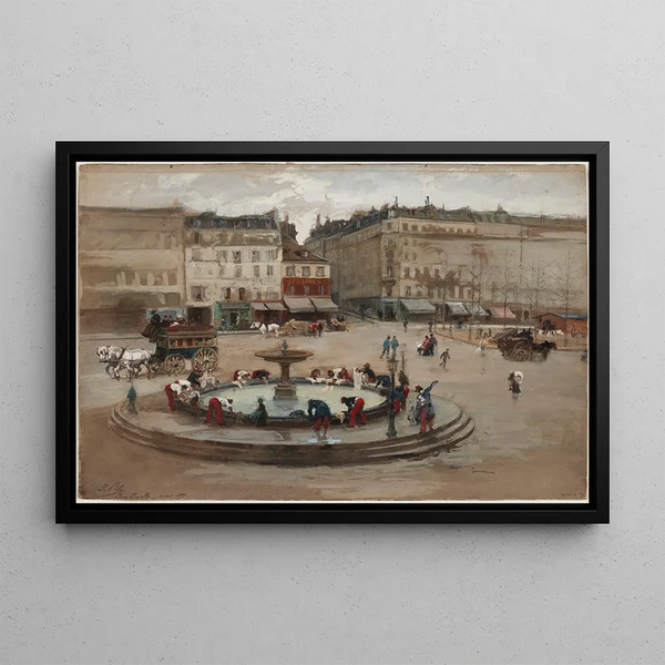 La lessive place Pigalle mars 1871 - Isidore Pils — framed artwork on a wall
