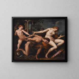Allegory of Love and Wisdom - Isidoro Bianchi — framed artwork on a wall