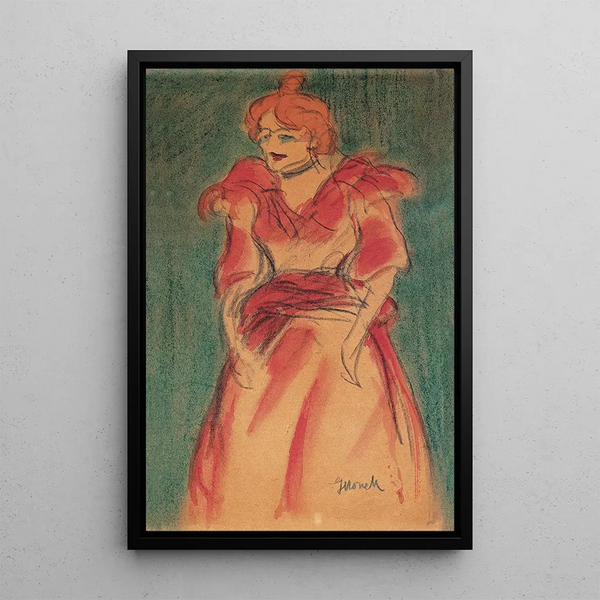 Cabaret Singer - Isidre Nonell — framed artwork on a wall