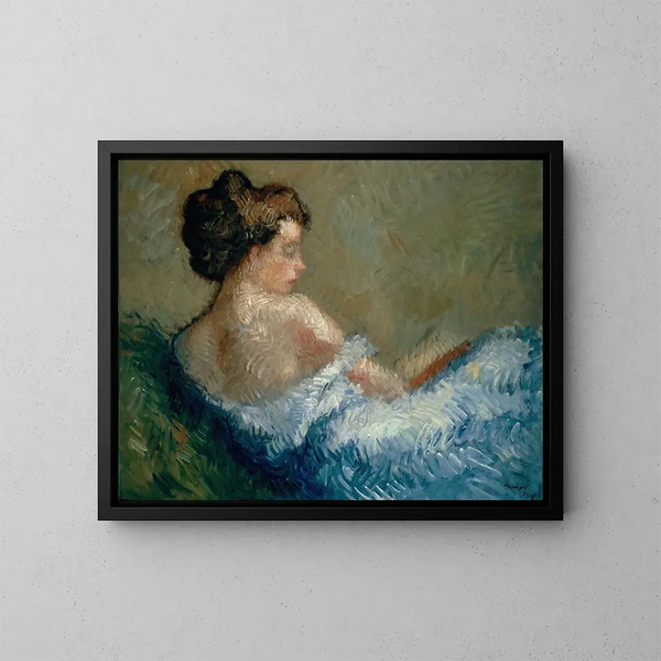 a crouching figure - Isidre Nonell — framed artwork on a wall