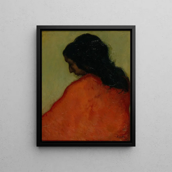 Profile of a Gypsy - Isidre Nonell — framed artwork on a wall
