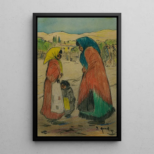 Gitans - Isidro Nonell — framed artwork on a wall
