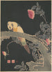 Parrot on a flowering rose bush branch - Itō Jakuchū — artwork view