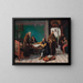 Christophe Colomb at the La Rábida Monastery - Italian School — framed artwork on a wall