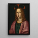 Saint John the Evangelist - Italian School — framed artwork on a wall