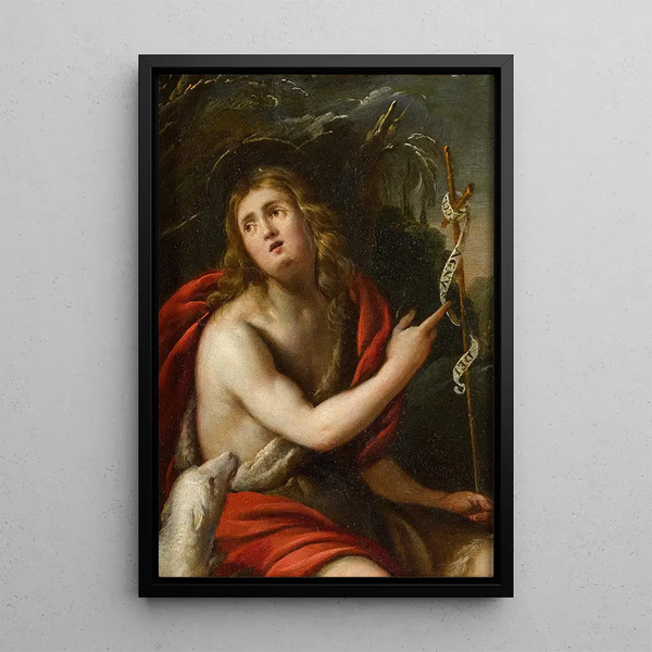Saint John the Baptist Painting - Italian School — framed artwork on a wall