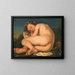 Cupidon endormi - Italian school — framed artwork on a wall