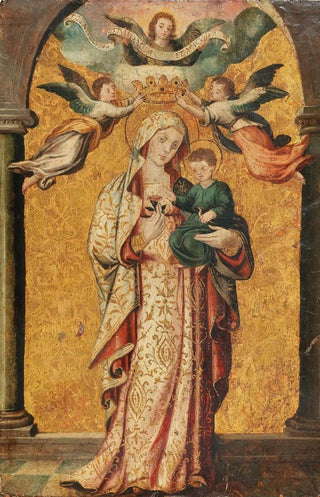 Italian School - The Coronation of the Madonna by Angels holding the Child.webp
