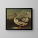 Two proud geese - Italian school — framed artwork on a wall