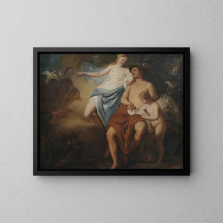 Venus, Mercury and Cupid - Italian School — framed artwork on a wall