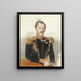Portrait of General Daniel Alexandrovitch Gershtentsveig - Ivan Alexeevich Nechaev — framed artwork on a wall