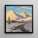 Snowy sunrise painting - Ivan Choults — framed artwork on a wall