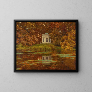 Pond in the Versailles Park - Ivan Fedorovich Choultse — framed artwork on a wall