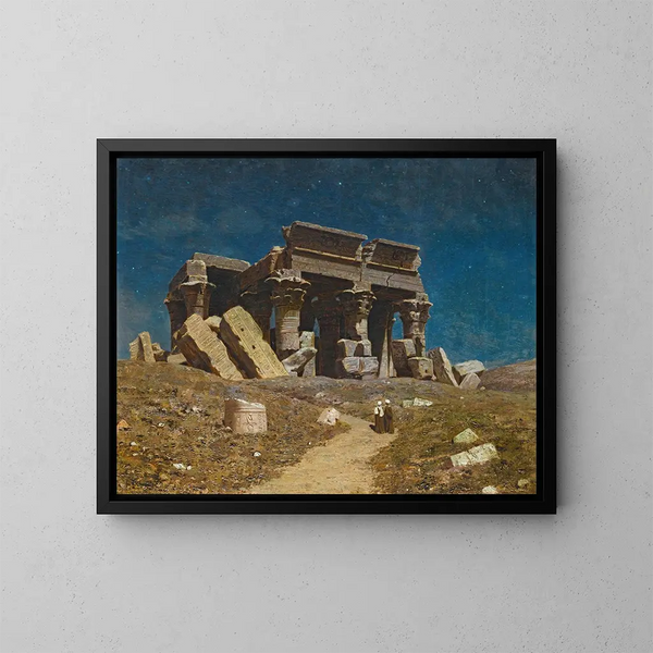the ruined temple of Kom Ombo in Egypt - Ivan Fedorovich Choultse — framed artwork on a wall