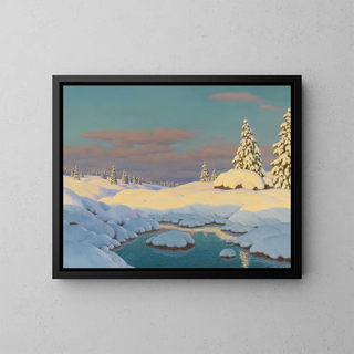 Winter Landscape Painting - Ivan Fedorovich Choultse — framed artwork on a wall