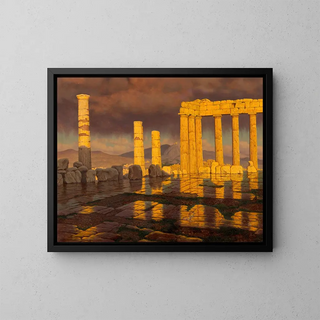 The Parthenon after the storm - Ivan Fedorovitch Choultse — framed artwork on a wall